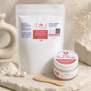 A beautiful starter kit for your daily pearl powder ritual. Includes Hydrolyzed Freshwater Pearl Powder – 100g and Deeply Nourishing Regenerative Eye Serum – 30ml with spatula. Ideal for warm drinks, mineral support, eye-area nourishment, tired-looking eyes, fine lines, skin radiance, and deeper clarity.