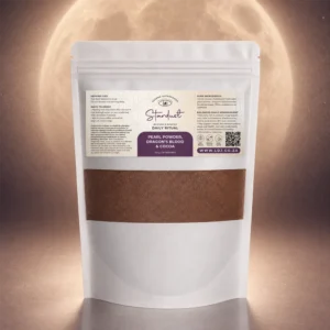 Stardust is our signature Pearl Powder, Dragon’s Blood and Cocoa blend - three extraordinary Sacred Superfoods, lovingly brought together in one beautifully simple daily ritual.